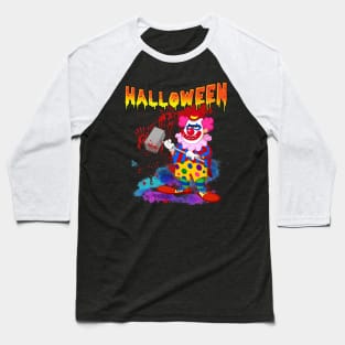 Retro Style Psycho Killer Clown Halloween Shirt Baseball T-Shirt